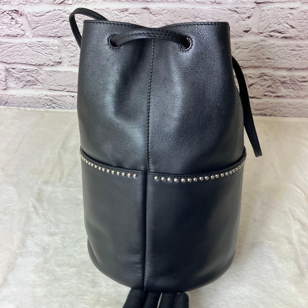 J&M Davidson✨デイジー ウィズ スタッズ 巾着 黒 バンドバッグ