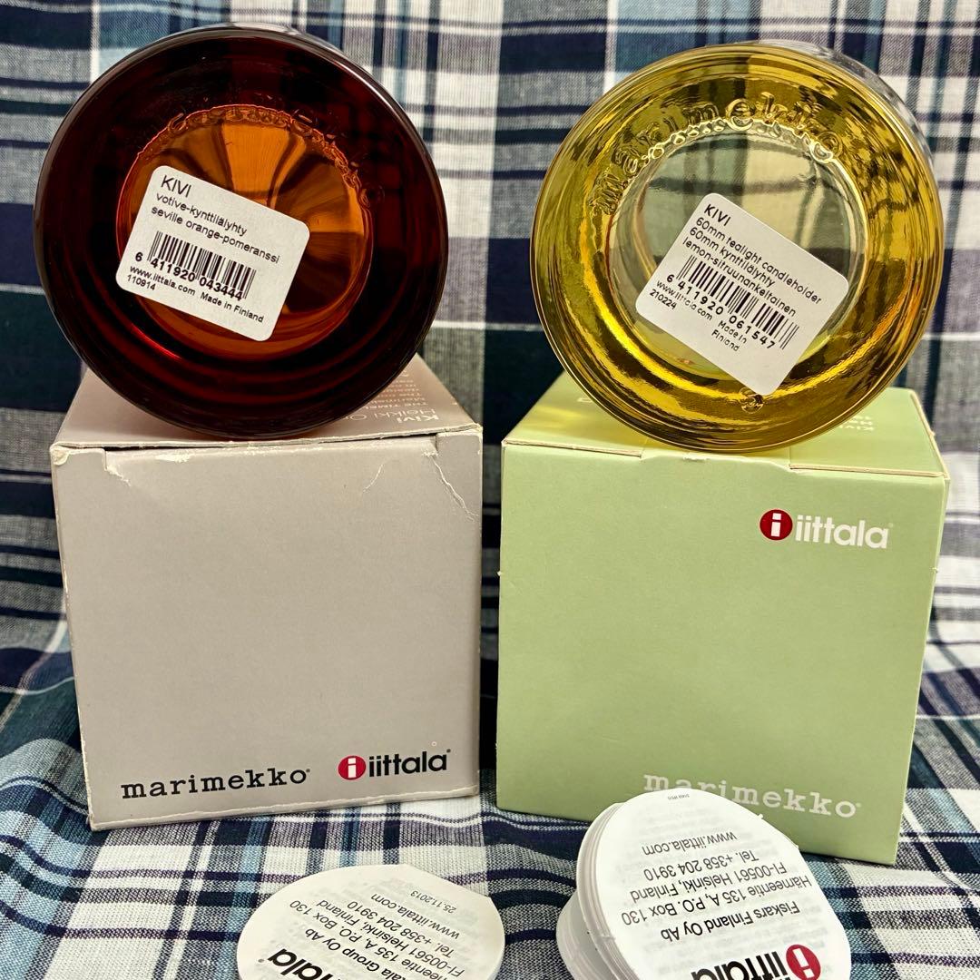  × marimekko キャンドルホルダー kivi 2個　キビ