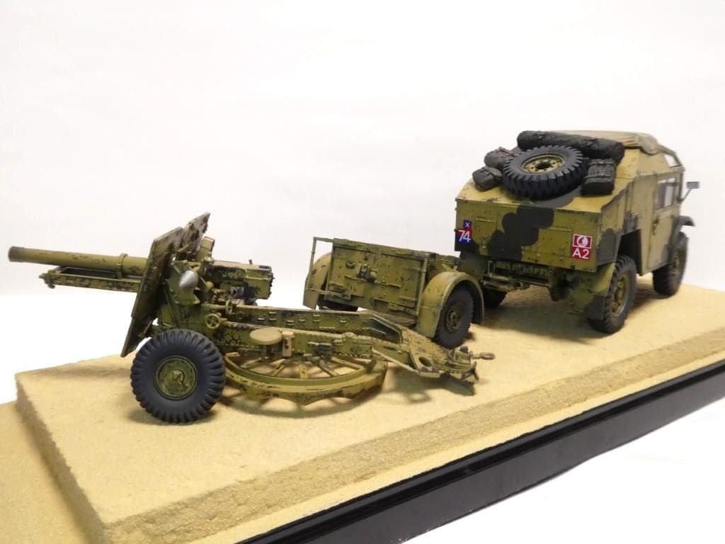 タミヤ　1/35　25ポンド砲とクォード・ガントラクター＆10HP ティリー