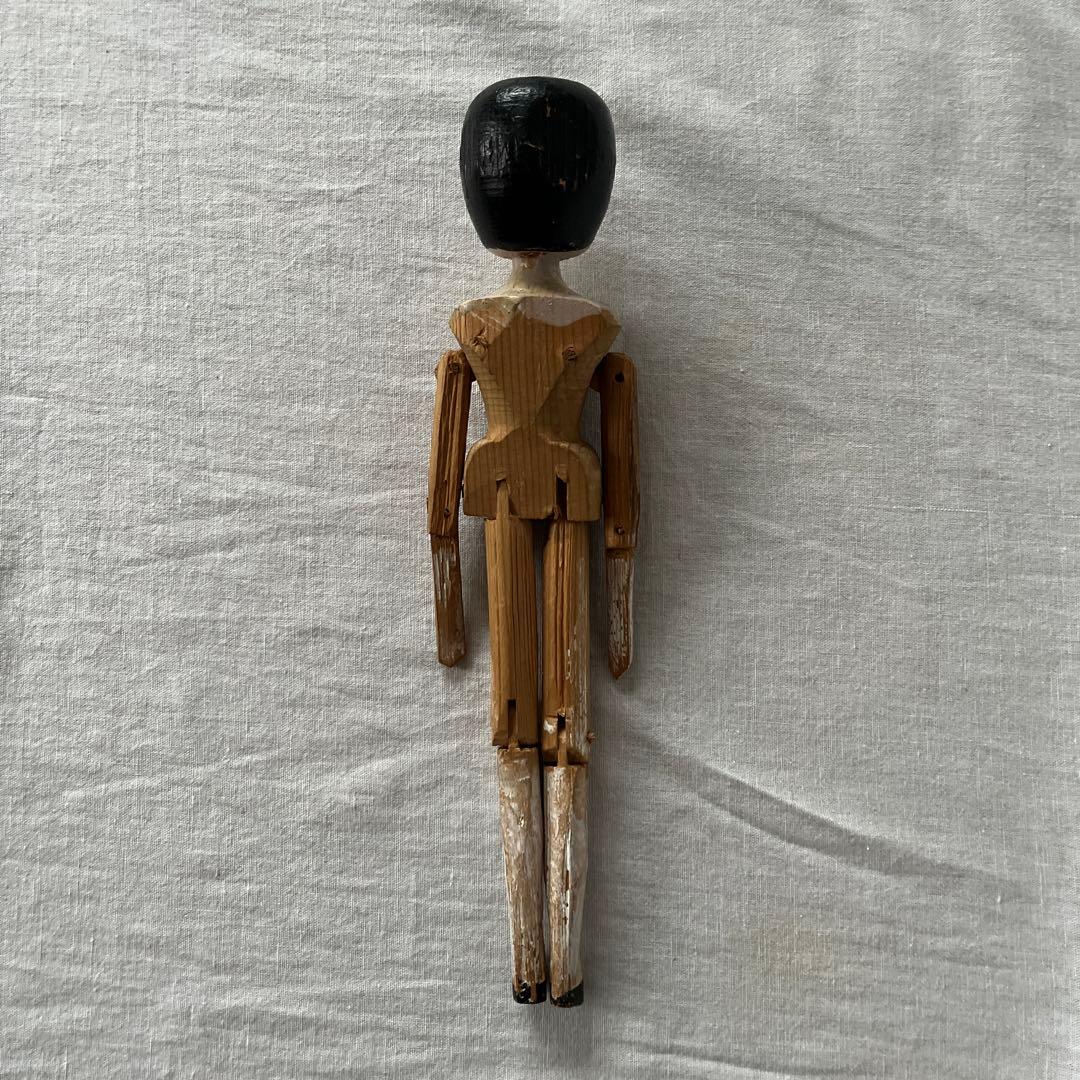 ま*ん様 アンティーク　ペグドール　ウッデンドール　おすわり