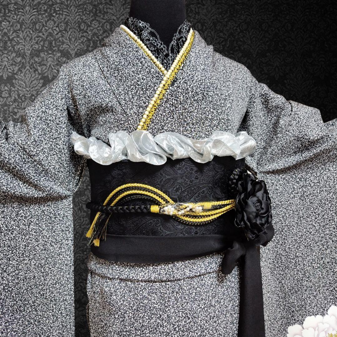 お直し無料☆振袖フルセット・成人式・大輪牡丹・金駒刺繍・金彩加工・モード系