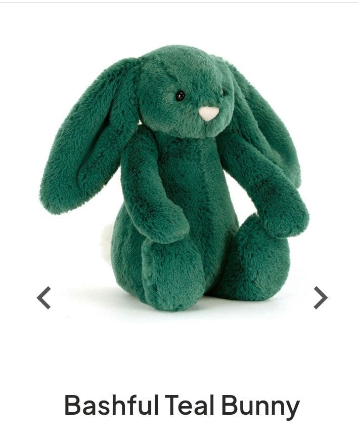  Bashful Teal Bunny 緑兎　うさぎ　ぬいぐるみ