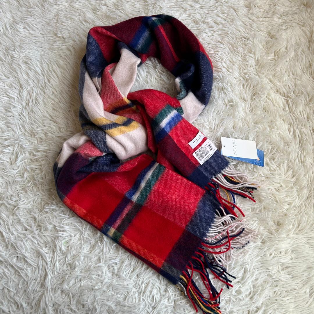 未使用 マッキントッシュフィロソフィー カシミヤ100% 大判ストール マフラー