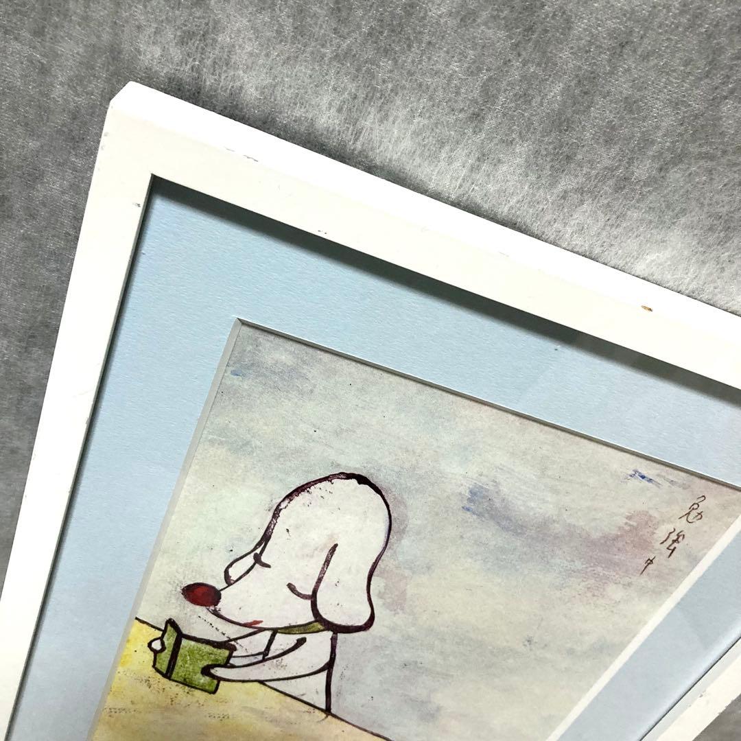 奈良美智 Yoshitomo Nara 勉強中 額装 オマケ付き 絵画 アート