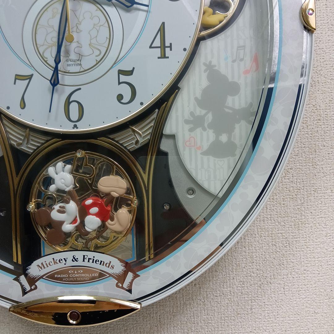 【稼働品】Disney Rhythm ミッキー＆フレンズ 掛時計　電波時計　音楽