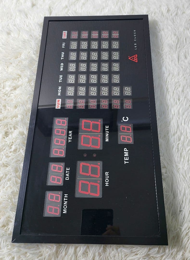 【希少】　JDL LED CLOCK デジタル壁掛け時計 カレンダー