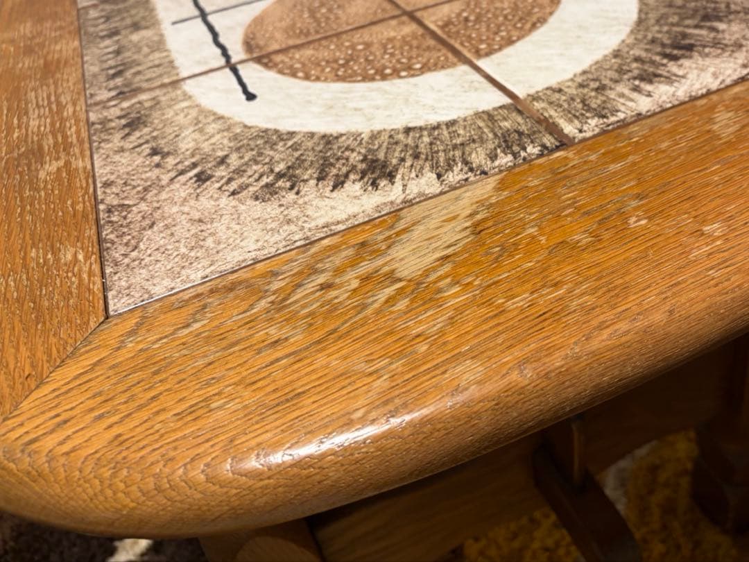 輸入ヴィンテージ　タイルトップソファテーブル　ミッドセンチュリー