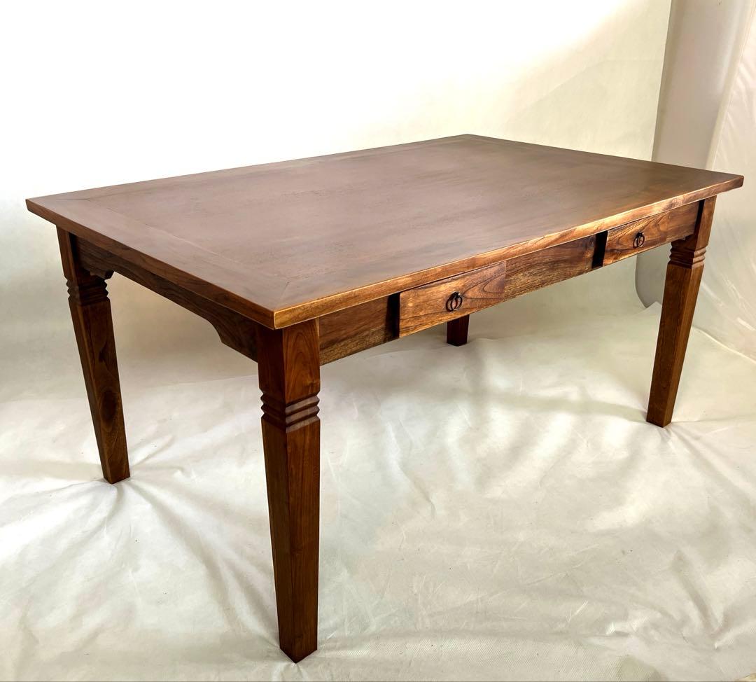 無垢材ダイニングテーブル・4引出し・140×90cm