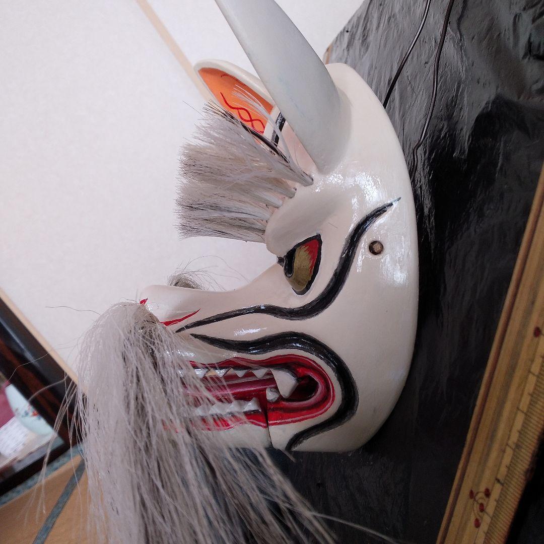 祭り面・「狐・子供用」・木彫品