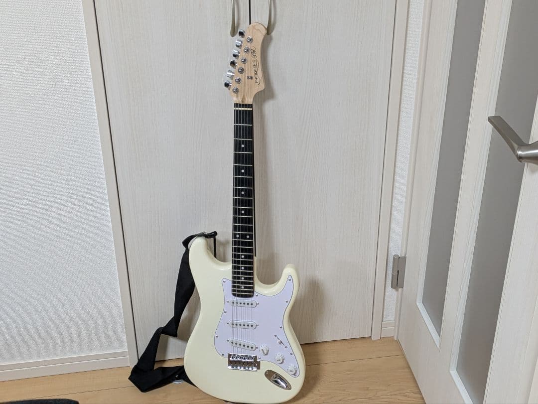 Photogenic エレキギター ホワイト ジャック線+ソフトケース付
