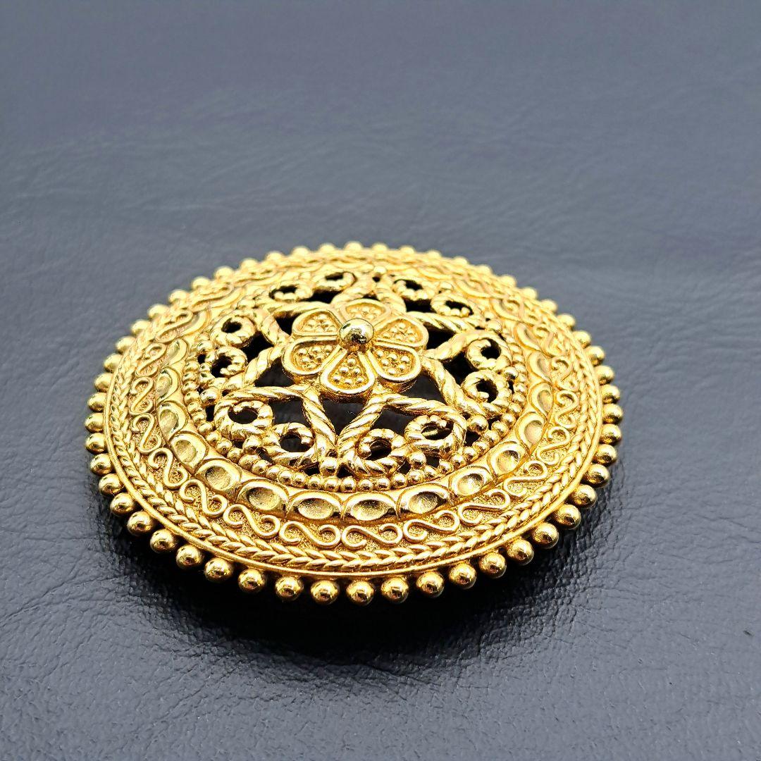 Dior ディオール ブローチ ゴールド エンチャント ラウンド サークル