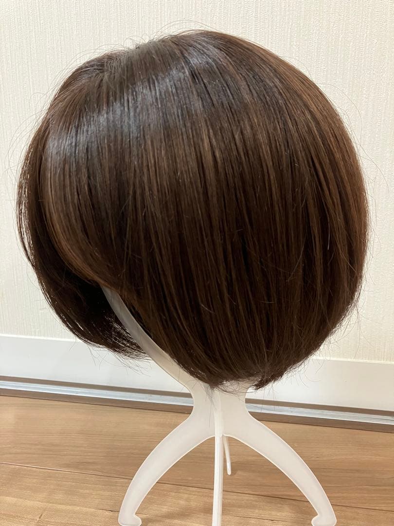 ブライトララ　人毛 ミックス　素肌ウィッグ　ショコラブラウン　医療用ウィッグ　M