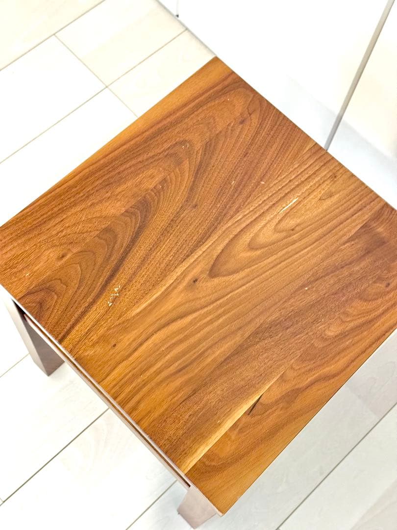 無印良品　サイドテーブルベンチ　ウォールナット