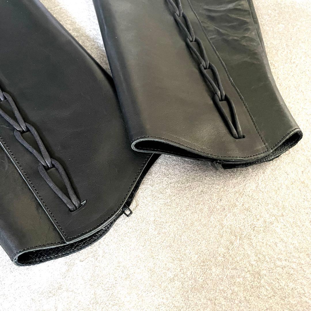 美品★ヨウジ　ヤマモト　レッグカバー　ブーツカバー　レザー
