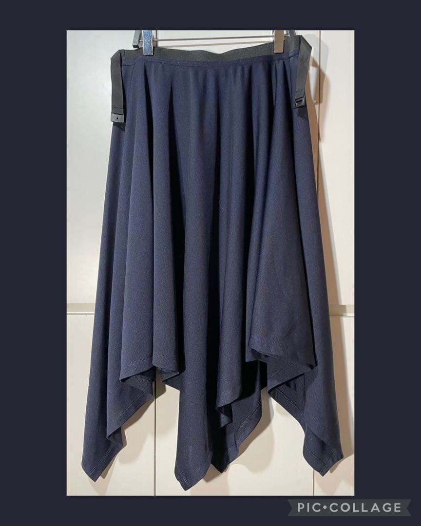 イッセイミヤケ 1325 スカート ネイビー ISSEY MIYAKE