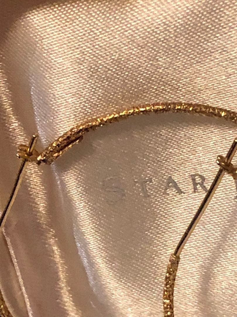 スタージュエリー K18YG フープピアス 両耳用