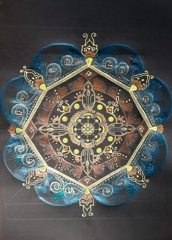 五十嵐由家　曼荼羅画４１５「神性なる場所」