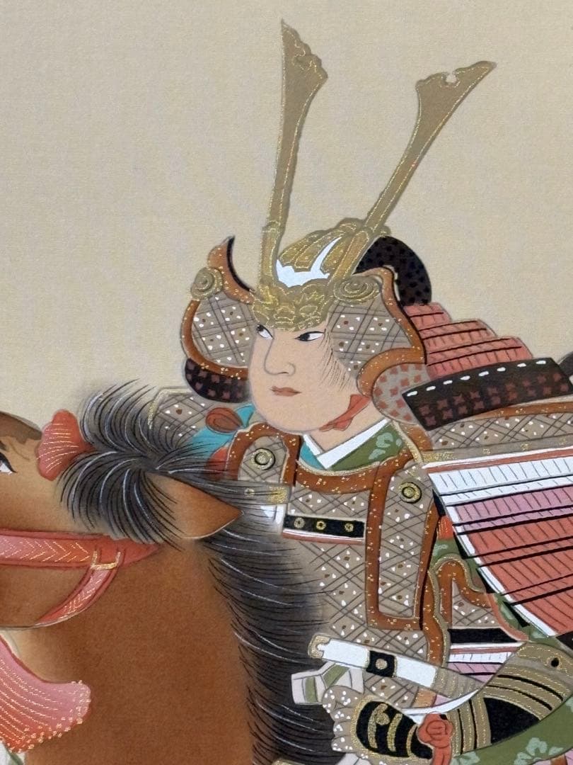 「武者」　山口青慶　掛け軸 掛軸 共箱あり