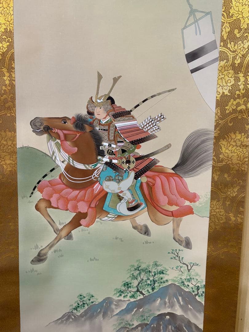 「武者」　山口青慶　掛け軸 掛軸 共箱あり