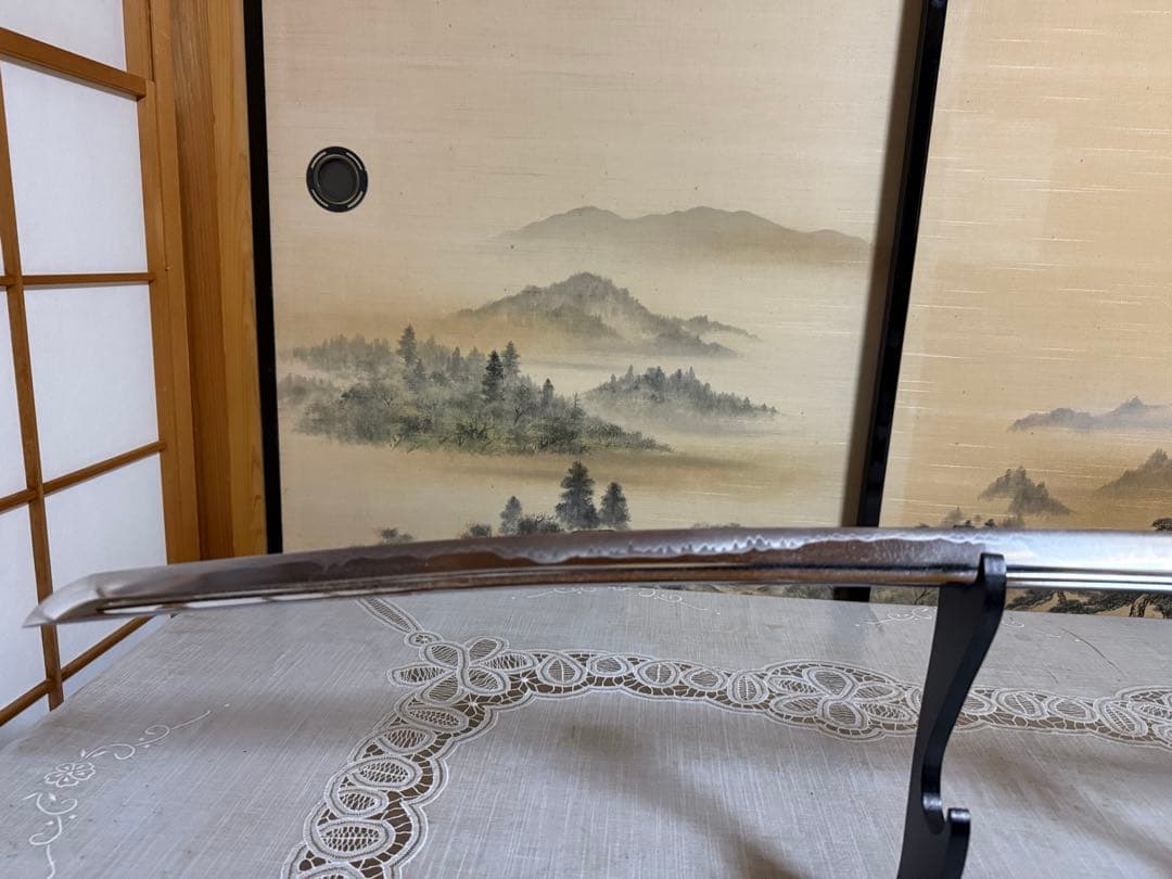 居合刀　姫鶴一文字　黒合皮巻（ひめつるいちもんじ　くろごうひまき）