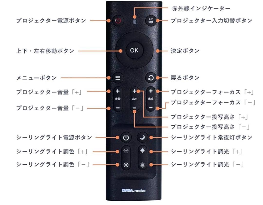 DMM.make DKS-LGT1 プロジェクター　シーリングライト