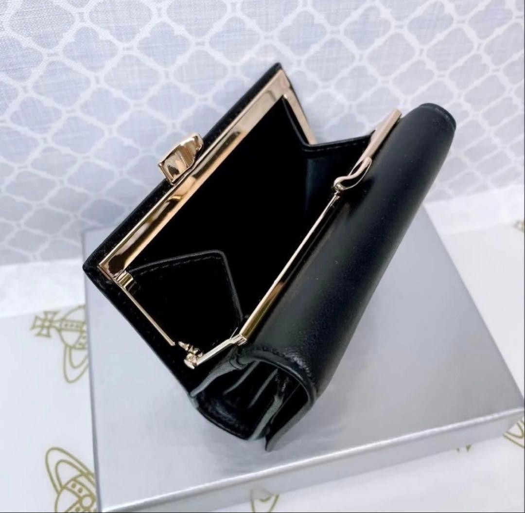 【ショッパー付】新品 ヴィヴィアン・ウエストウッド 三つ折り財布 ブラック