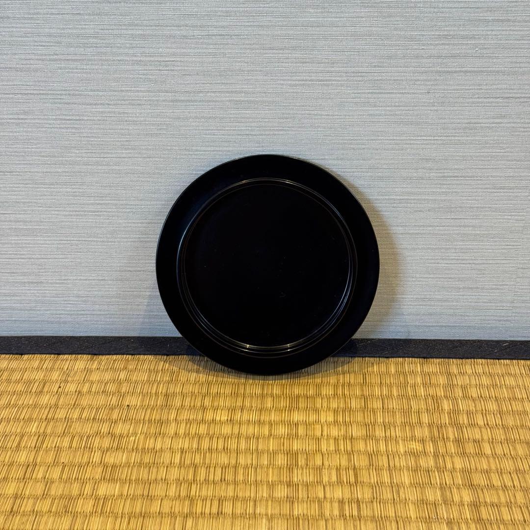 漆匠 鈴木表朔 作 利休形 両次 一組 共箱 本堅地塗器 茶懐石道具 美品