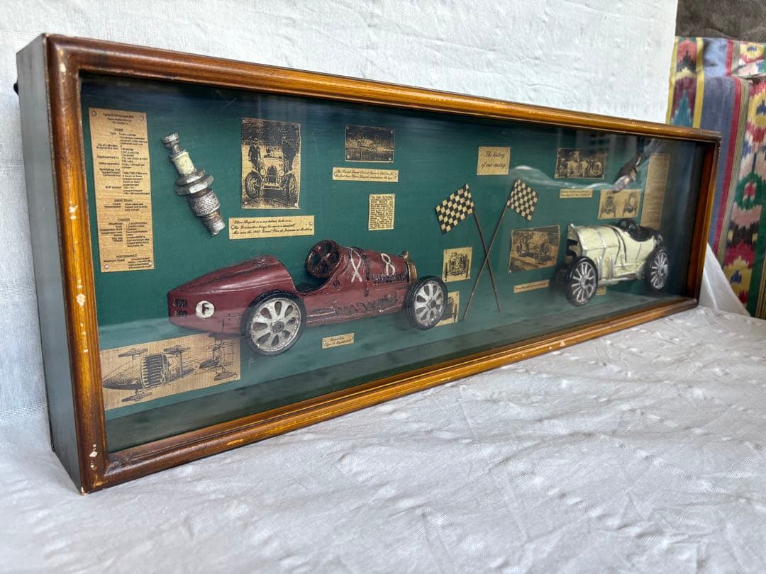 クラシックカー 模型 ヴィンテージ 額装 オブジェ インテリア