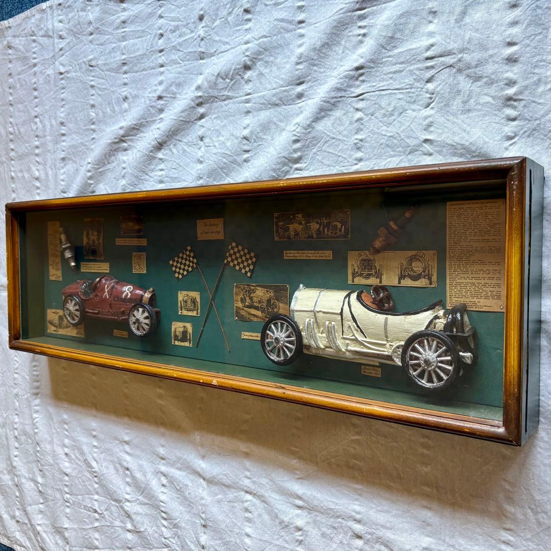 クラシックカー 模型 ヴィンテージ 額装 オブジェ インテリア