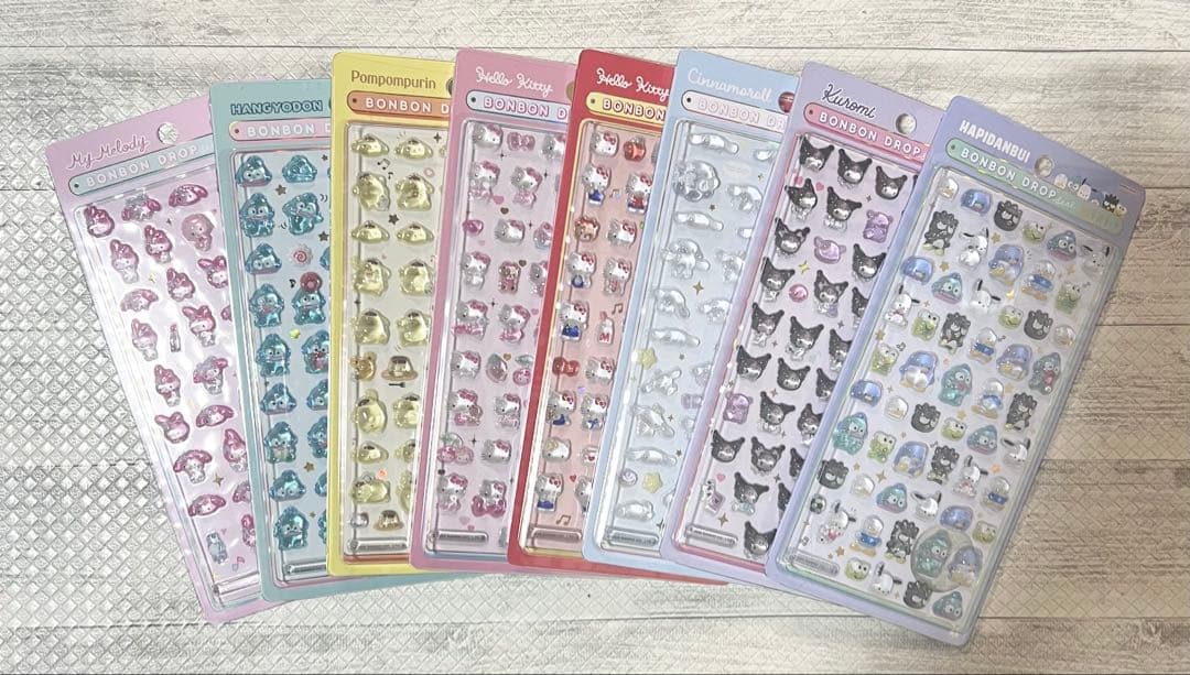 正規品　ボンボンドロップシール　サンリオミニ8点コンプリートセット