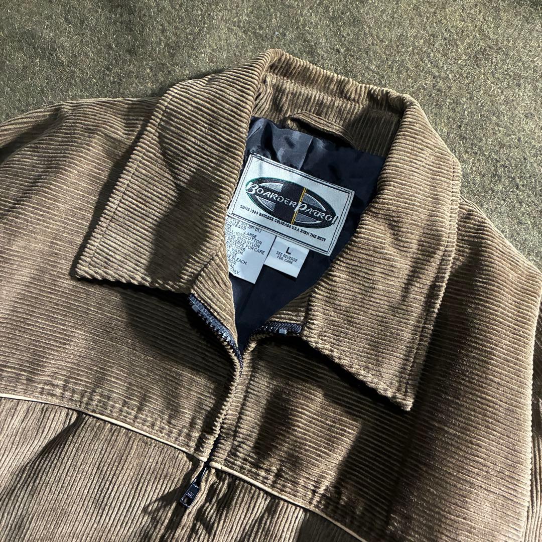 90s BOARDER PATROL コーデュロイ　ジップジャケット　L