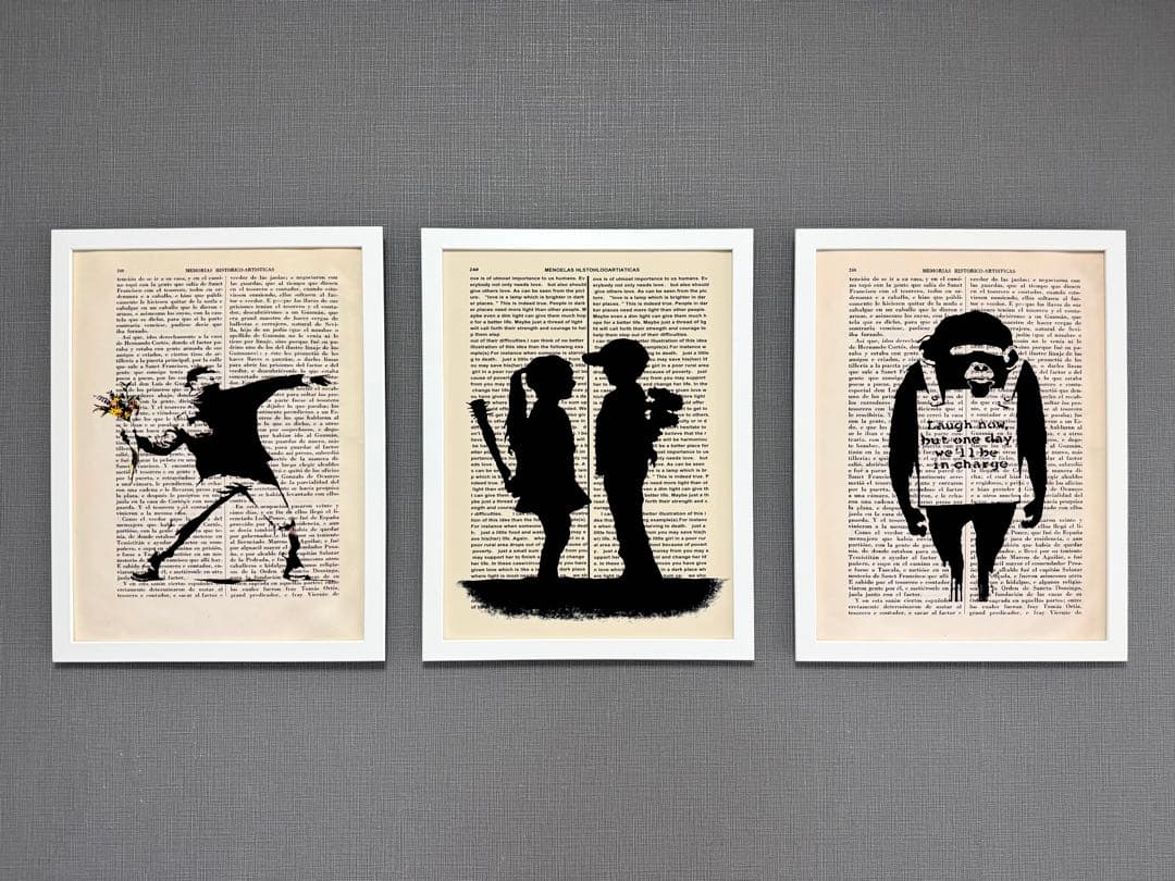 No.291フレーム付きキャンバスアート　アートポスター　バスキア　バンクシー