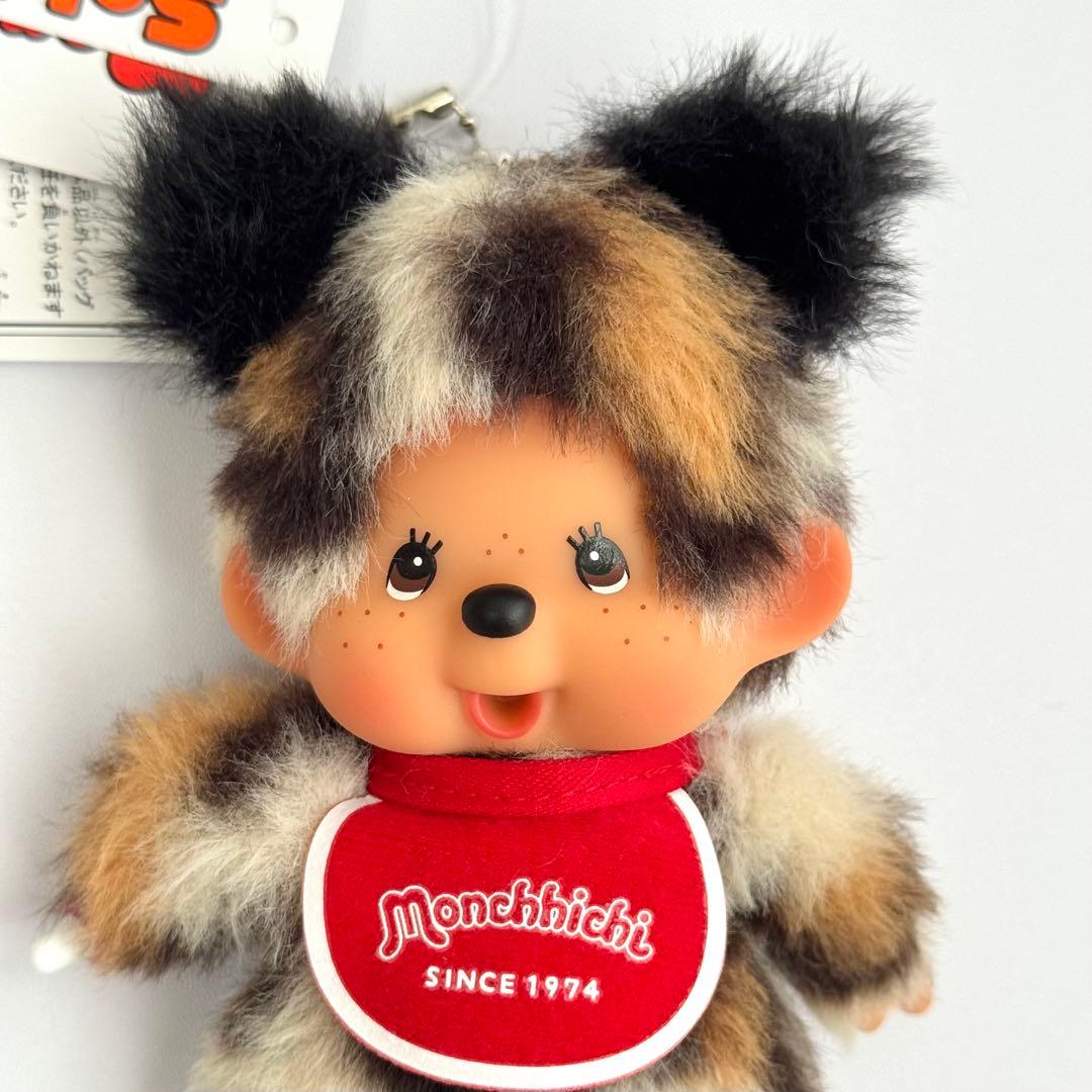 カスタムモンチッチSSキーチェーンヒョウ柄(ホワイト)