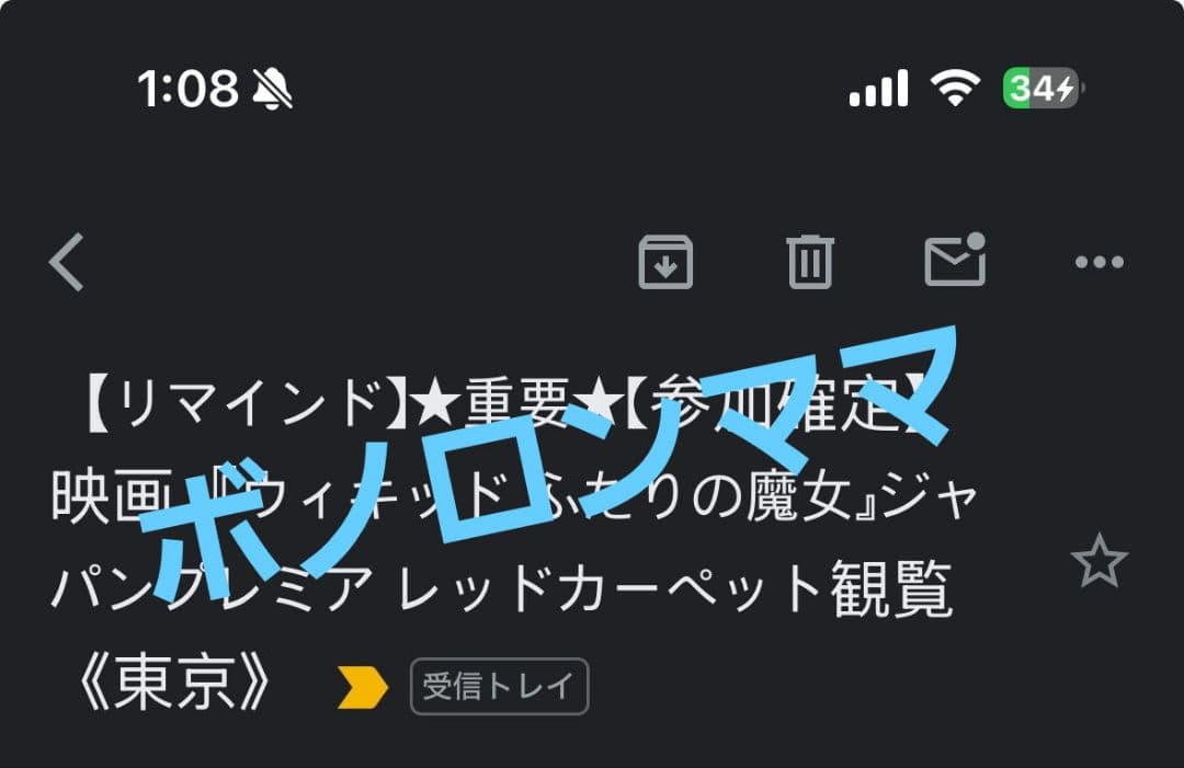 Wicked Ariana Cynthia 直筆サイン入り　フライヤー