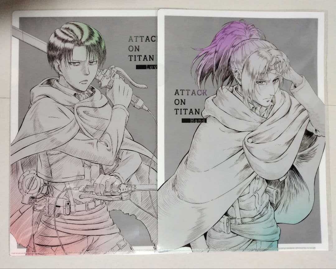 進撃の巨人 WIT STUDIO クリアファイル リヴァイ ハンジ