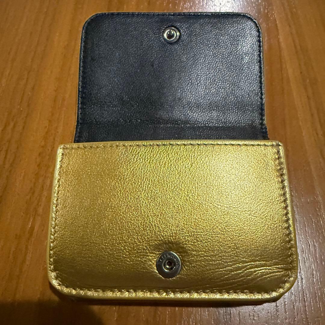 BALENCIAGA ゴールド三つ折り財布