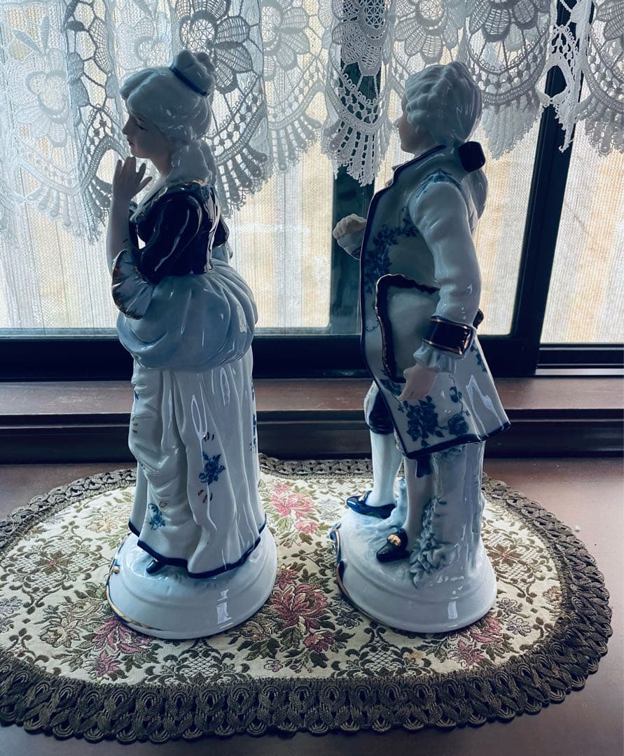 ⭐️レア　レトロ　Demain (ドマン) 陶器人形　ヨーロピアン貴族　高級感満載