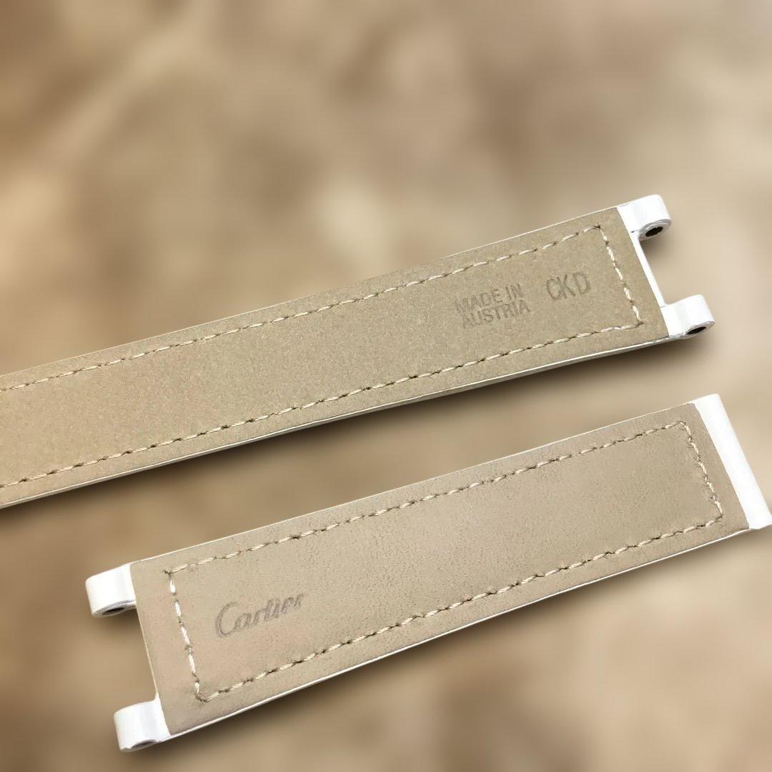 カルティエ　エナメルベルト　アイボリー　18ミリ　(A184)