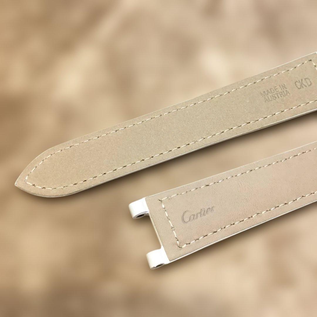 カルティエ　エナメルベルト　アイボリー　18ミリ　(A184)