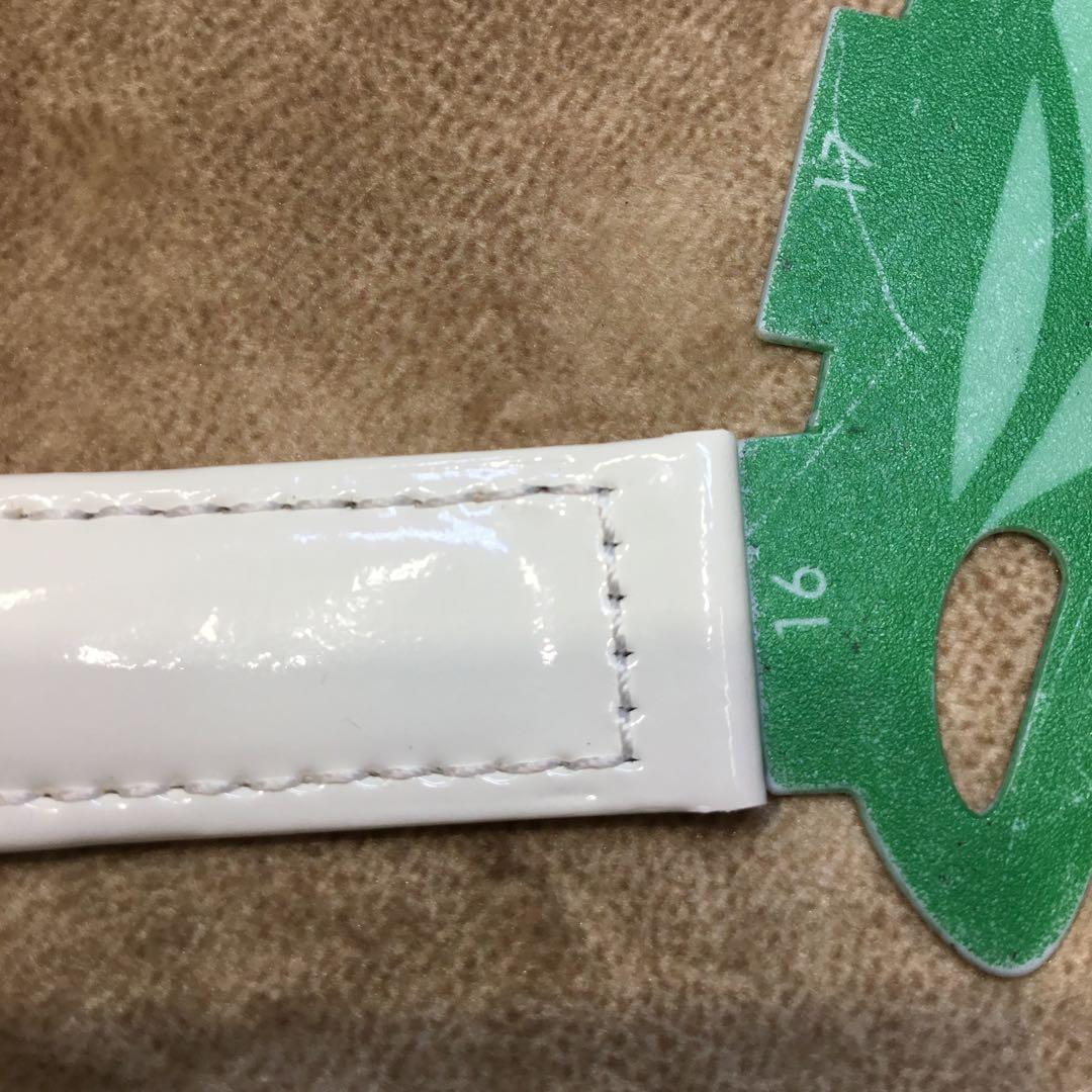 カルティエ　エナメルベルト　アイボリー　18ミリ　(A184)