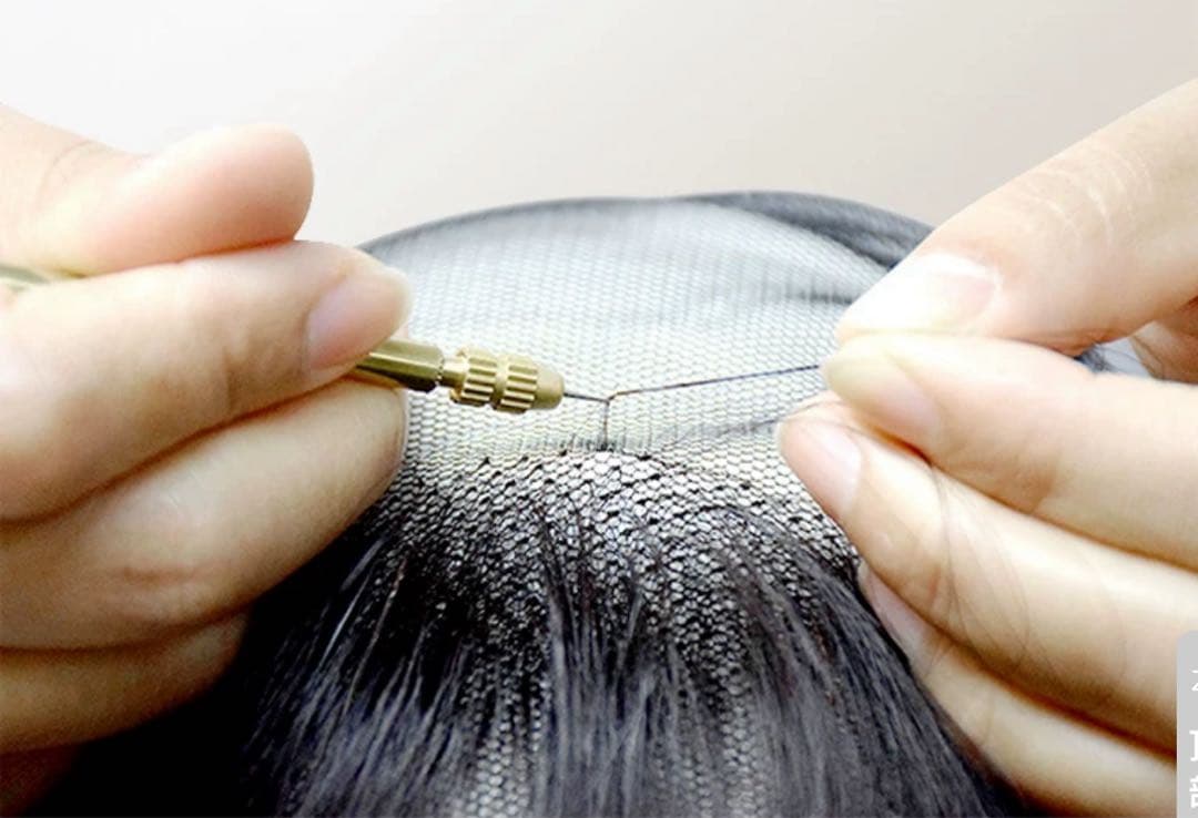 総手植え人毛ウィッグ☆自然☆ ふわっと軽いカールショート☆☆ST86 黒