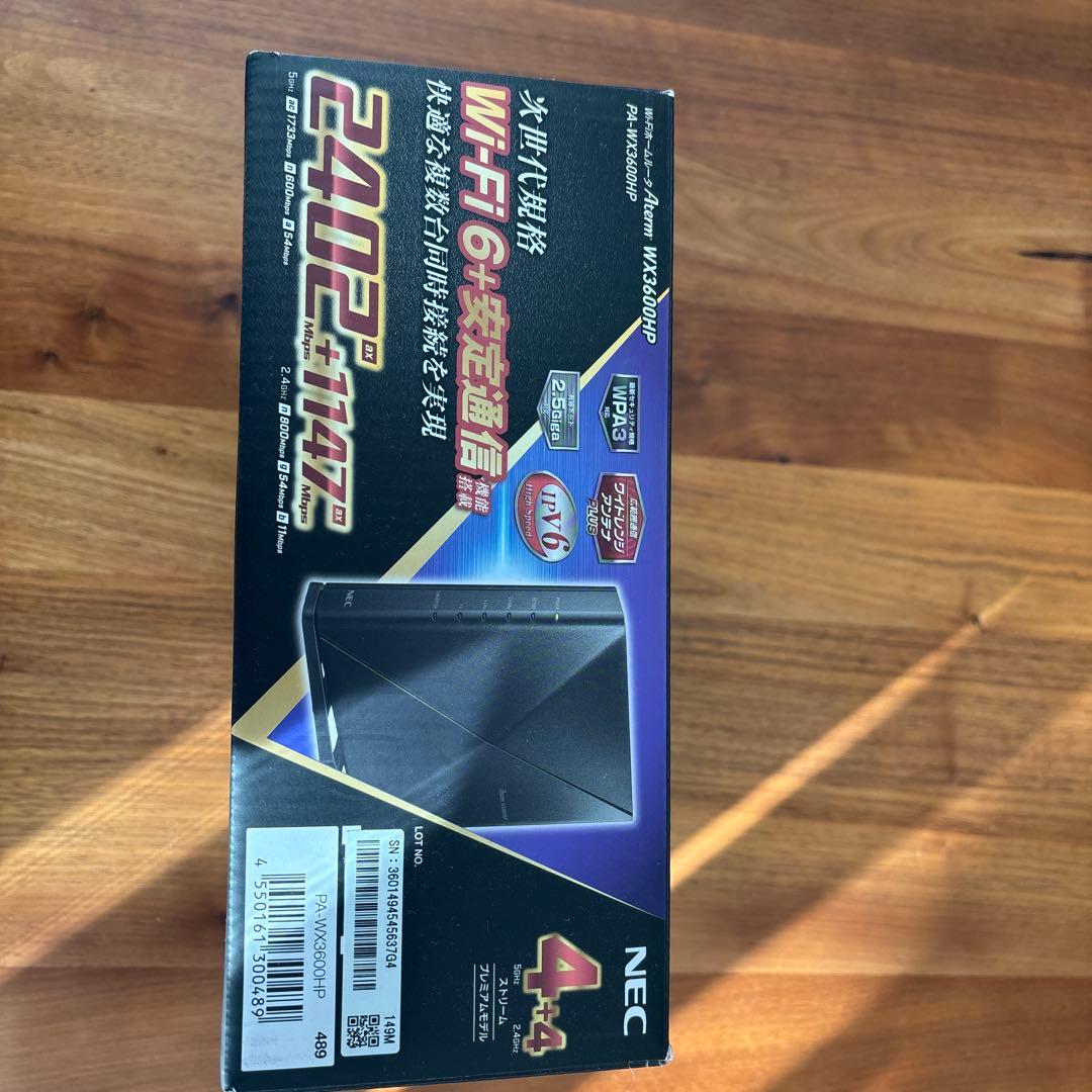 NEC Aterm WX3600HP 無線LANルーター