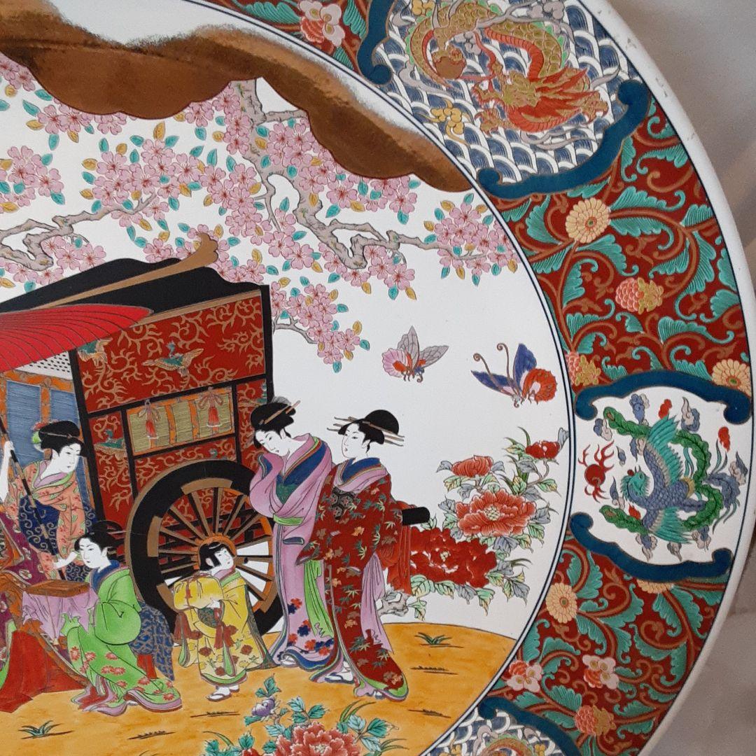 陶器　大きな赤絵の皿