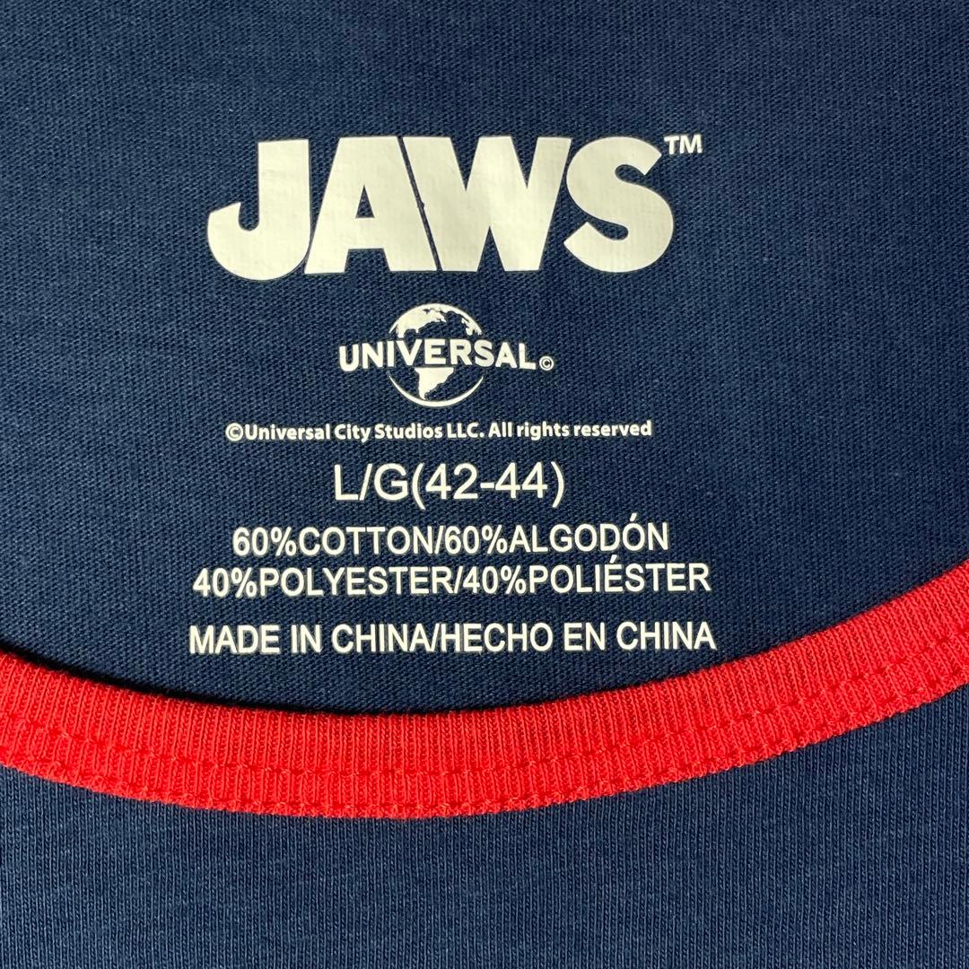 【希少】公式ライセンス JAWS ジョーズ タンクトップ 両面プリント 美品 Ｌ
