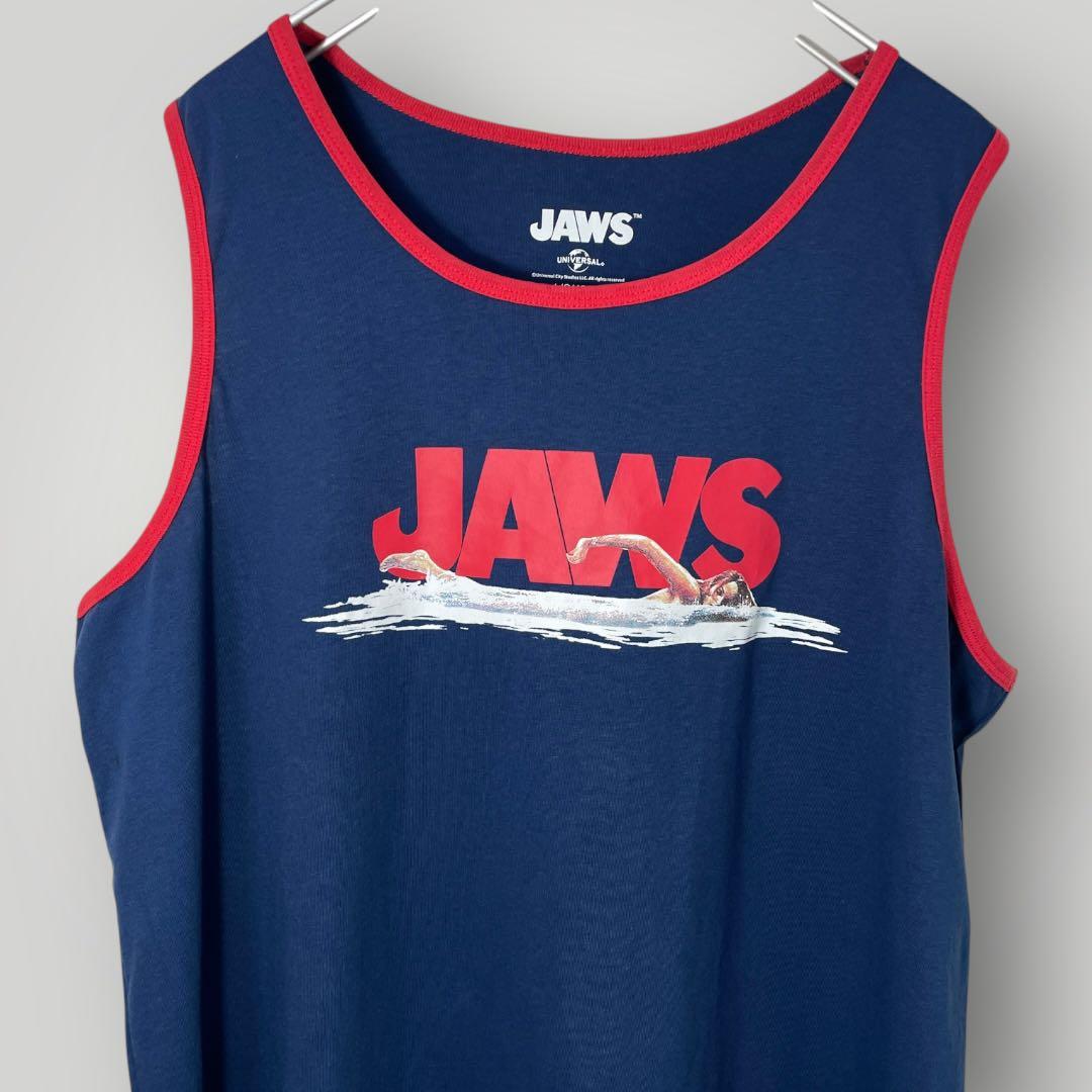 【希少】公式ライセンス JAWS ジョーズ タンクトップ 両面プリント 美品 Ｌ