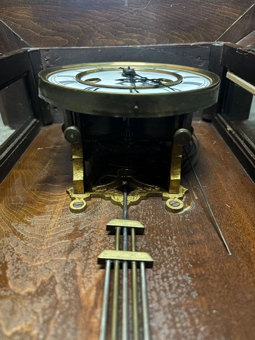 精工舎　ベルリン　柱時計　古時計　振り子　ゼンマイ　ボンボン