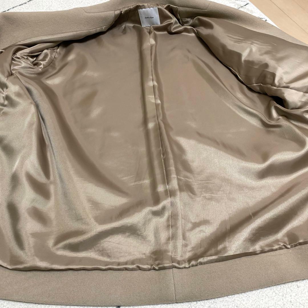 Spick & Span W/Nyモッサジャケットライクコート 38