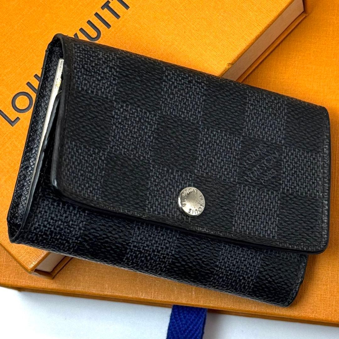 ルイヴィトン ダミエグラフィット ミュルティクレ6 キーケース 鍵 6連 黒