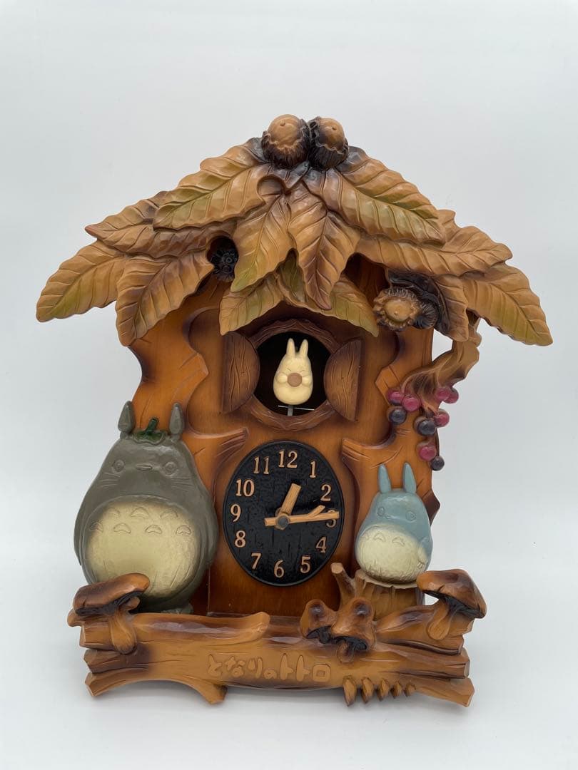 となりのトトロ 壁掛け時計4MJ806RH M1838N PM-15木製ジブリ②