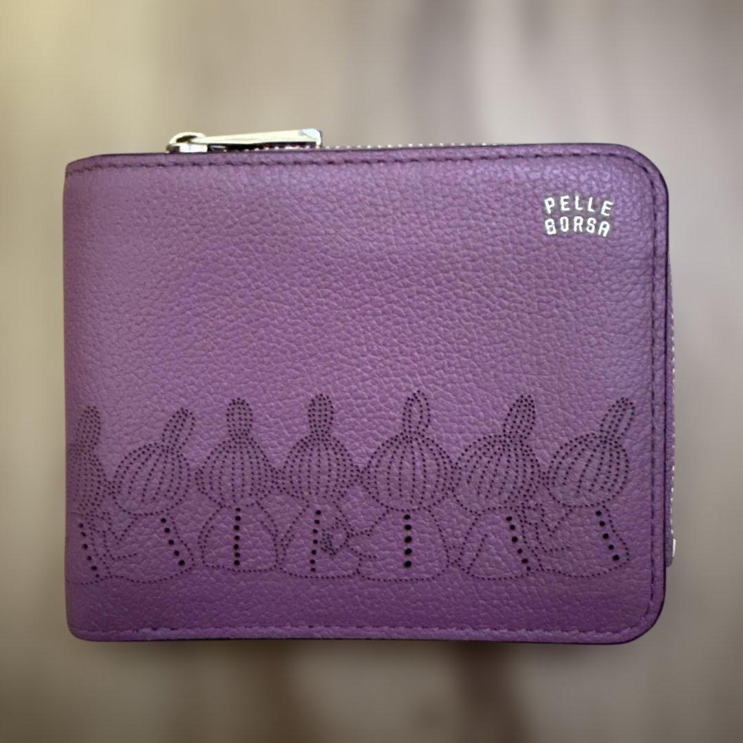 ムーミン×ペレボルサ「リトルミイ」 PELLE BORSA 二つ折り財布